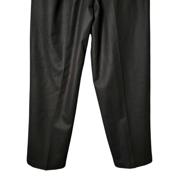 Sag Harbor Petite Womens Black Wool Pleated Business Casual Work Pants 10P - Picture 7 of 9